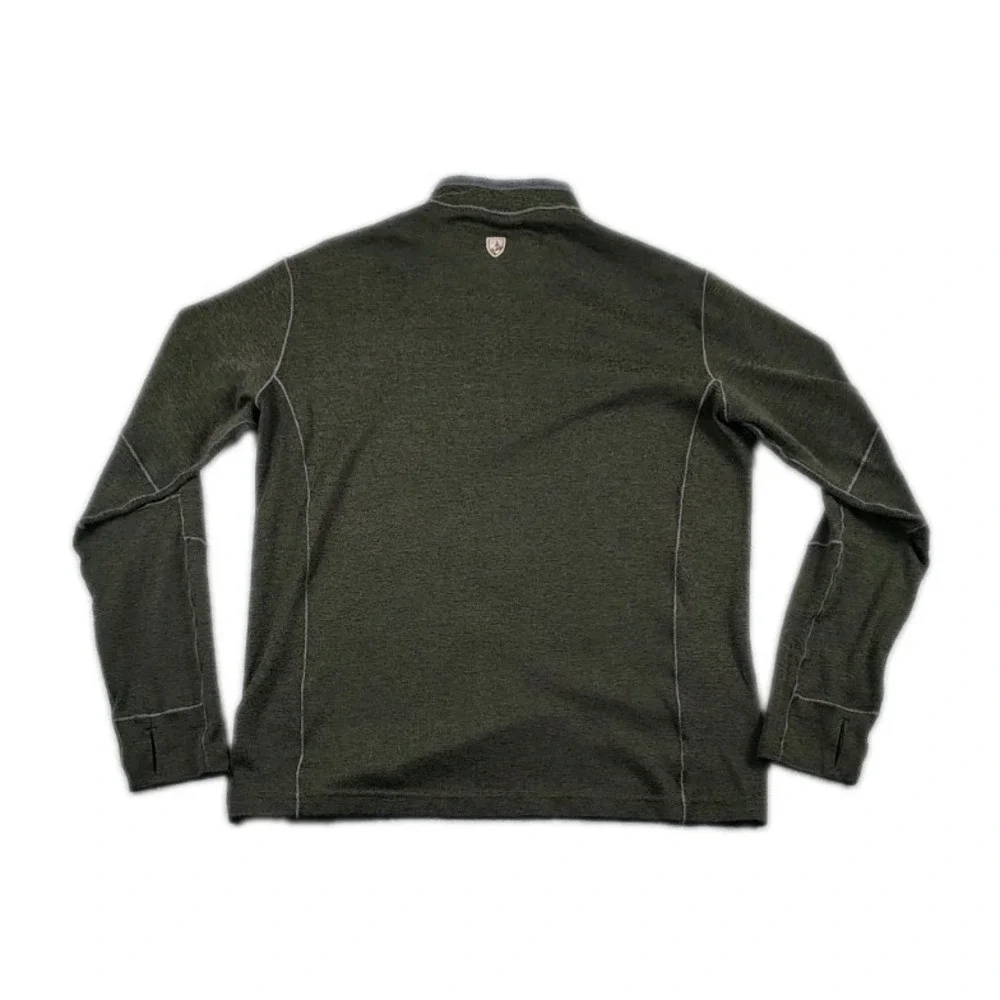 Kuhl  Outdoor Gear  1/4 Zip Mock Neck Long Sleeve  Pullover Mens  Dark Green